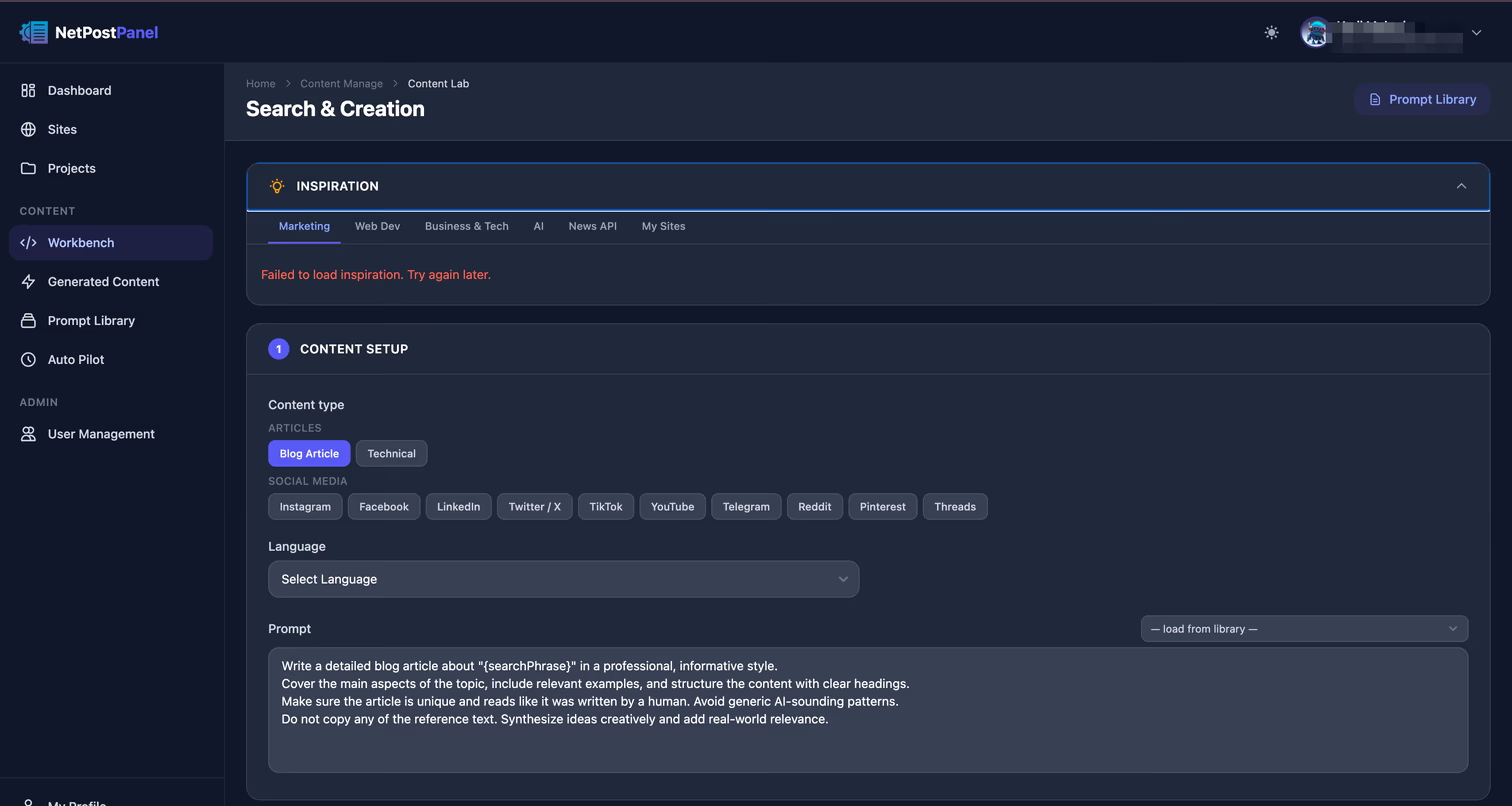 NetPostPanel